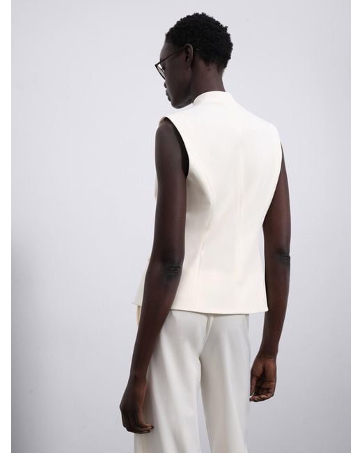 Sélone White Lora Tailored Vest