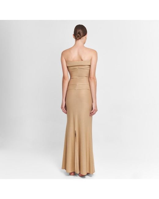 Aguaclara Natural Doree Midi Dress Strapless