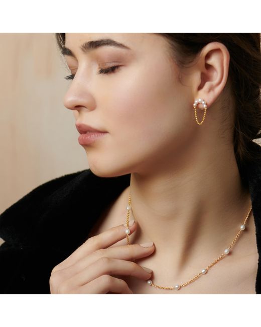 Janus Edinburgh Metallic Hennu Freshwater Pearls Vermeil Earrings