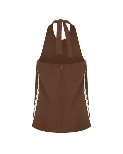 Thisisu Collection Brown Wavy Top