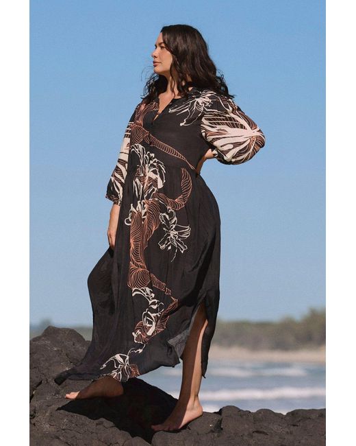 Adrift Clothing Black Greer Billow Dress