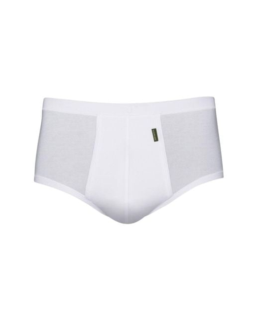 Zd - Zero Defects White Senior Fly Front Briefs – Premium Egyptian Cotton Comfort for men