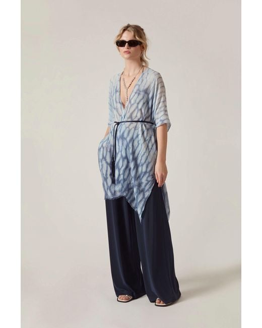 James Lakeland Blue Shibori Print Kaftan