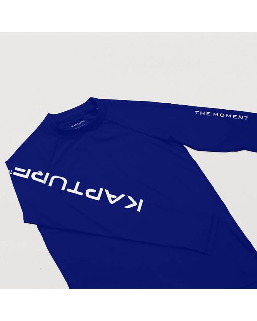 Kapture Blue Dayglow Comfyfit Recycled Rashguard for men