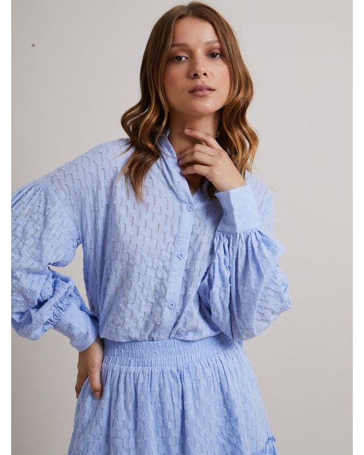 Lula-Ru Blue Ida Cotton Shirt