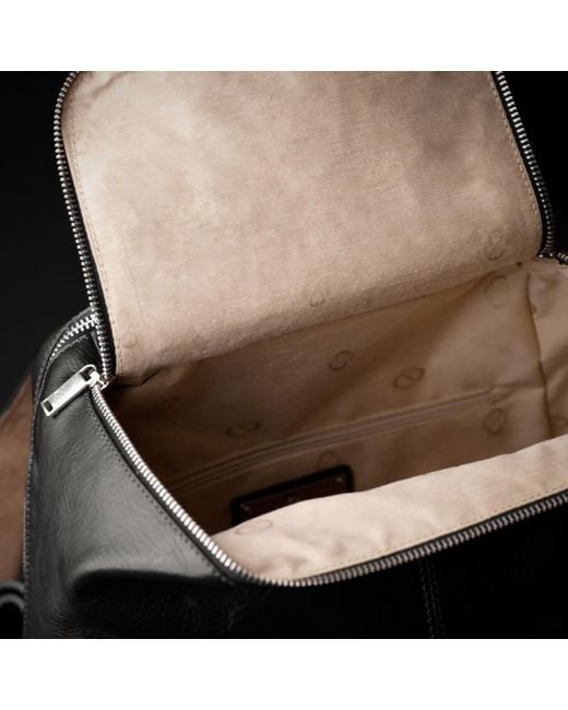 Time Resistance Black Leather Backpack For