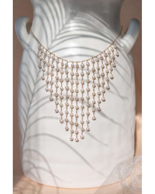 Katy Faye White Elisabeth Pearl Necklace