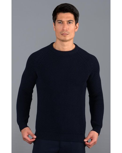 Paul James Knitwear Mens 100% Cotton Fisherman Rib Knit Jumper in Blue for  Men | Lyst
