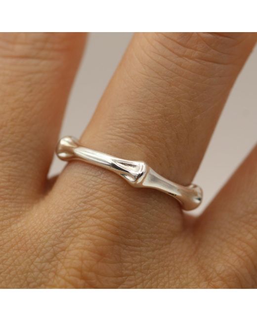 VicStoneNYC Fine Jewelry Metallic Unique Timeless Bone Texture Ring For for men
