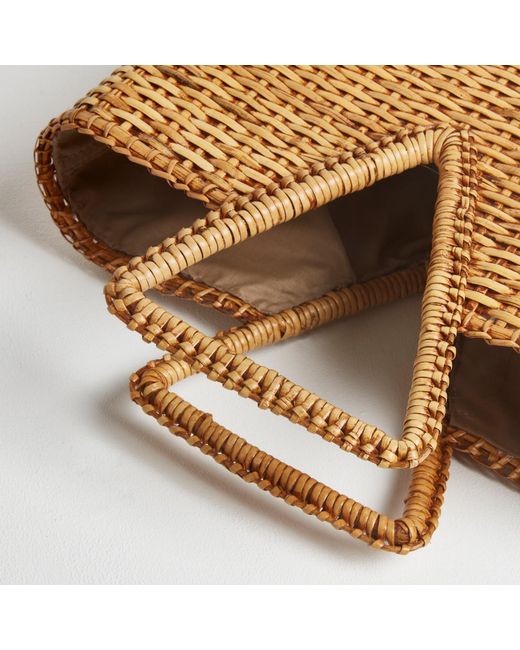 Betsy & Floss Metallic Paros Basket Bag With Triangle Handles