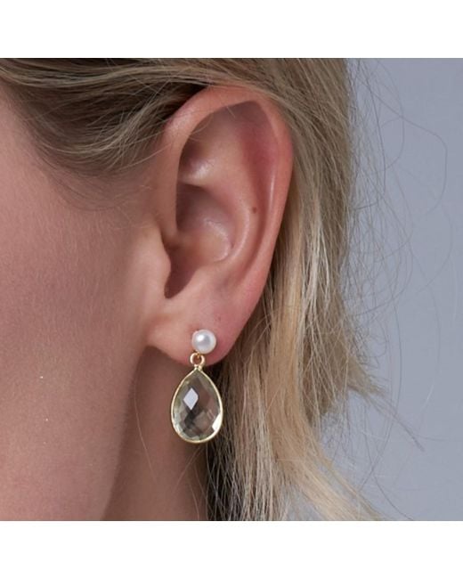 Pearls of the Orient Online Blue Clara Cultured Freshwater Pearls & Amethyst Drop Earrings