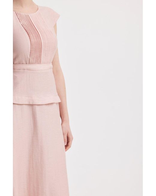 Georgette Pink Powder Midi Dress