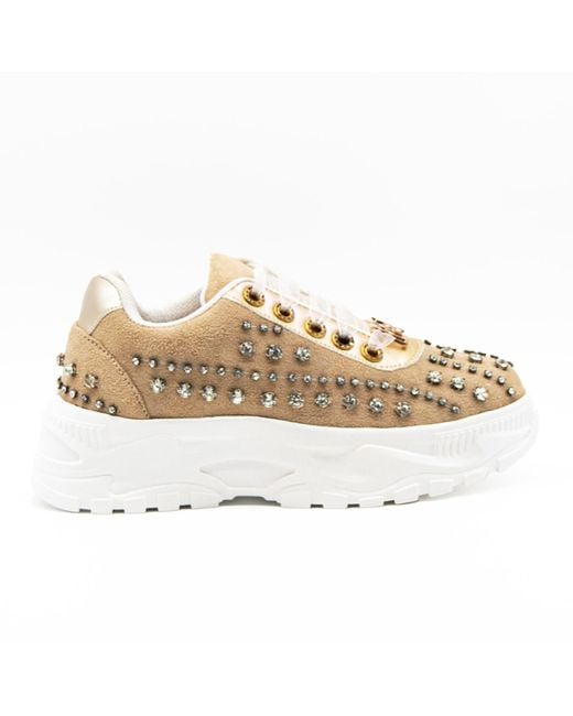 Rettrose Natural Neutrals Eden Luxury Desert Storm Satin Handmade Embellished Trainers