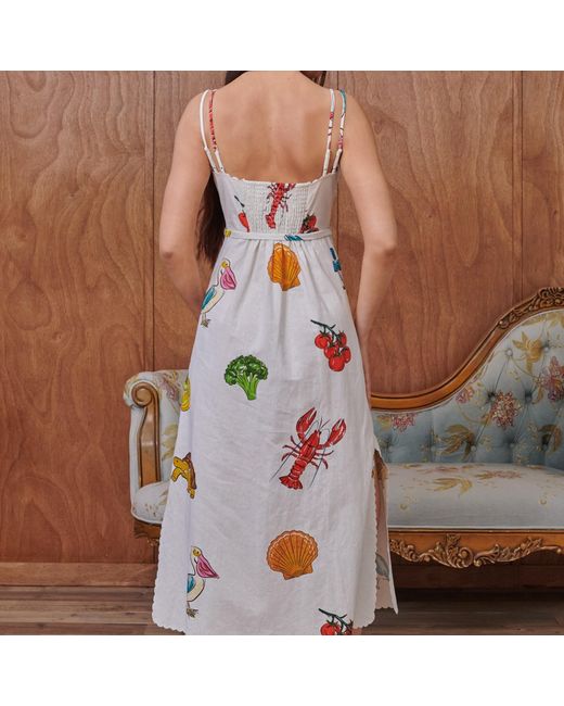 Pecanpepperpelican Metallic Vhagar Sleeveless Maxi Dress