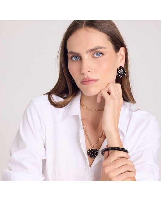 Michael Nash Jewelry Black Clementine Studded Resin Bangle