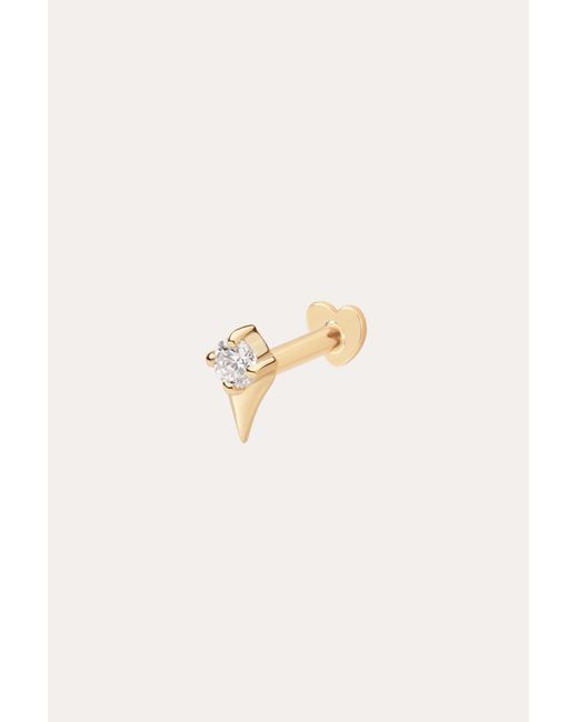Vanhi Metallic 14K Solid Freya Lab-Grown Diamond Flat Back Stud
