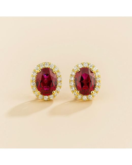 Juvetti Red Mina Earrings Set