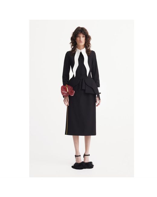 Julia Allert Black Sculpted Peplum Belt