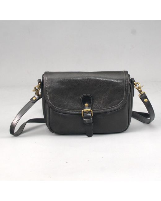 Rimini Black Leather Saddle Bag 'daniela'