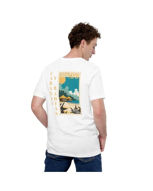 Anchor and Crew White Golden Archives Postmark Organic Cotton T-Shirt for men