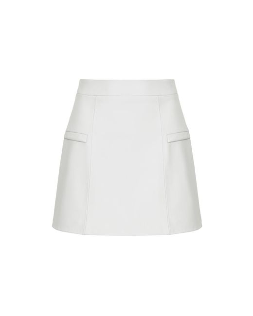 Vestiaire d'un Oiseau Libre White Leather Mini Skirt