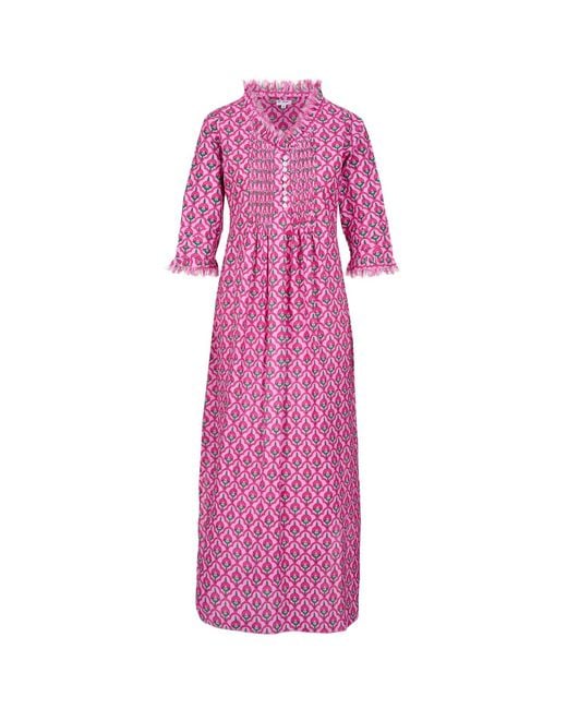 At Last Purple Cotton Annabel Maxi Dress