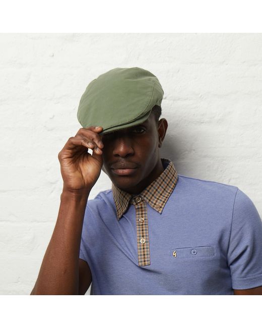 Dasmarca Hats Green Finley Moss Italian Waterproof Cap for men