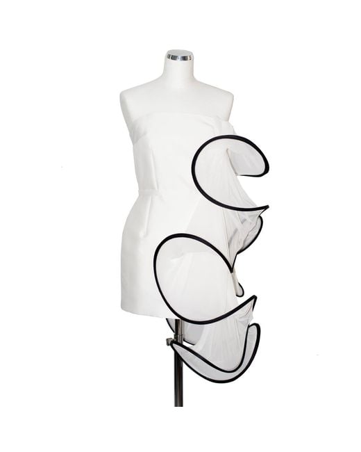 Laura Daili Metallic Sculptural Moon Star Dress