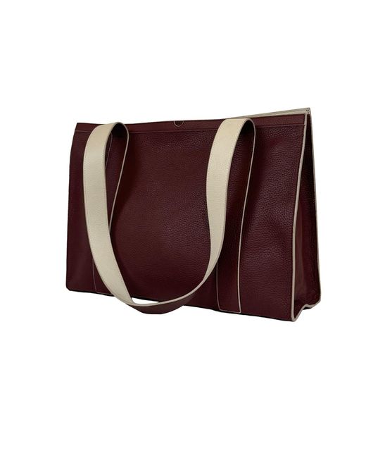 godi. Brown The Maxwell Leather Handmade Zip Tote Bag