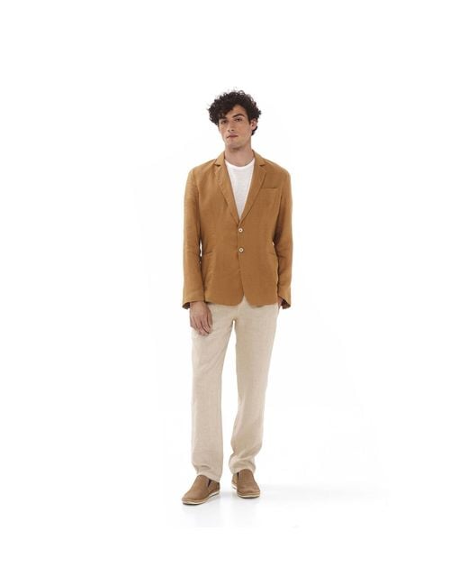 Haris Cotton Gray Linen Pants With Elastic Waistband And Back Pockets for men