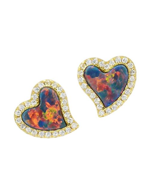 KAMARIA Purple Amore Heart Stud Earrings
