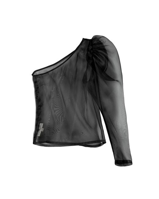Paloma Lira Black One Shoulder Top