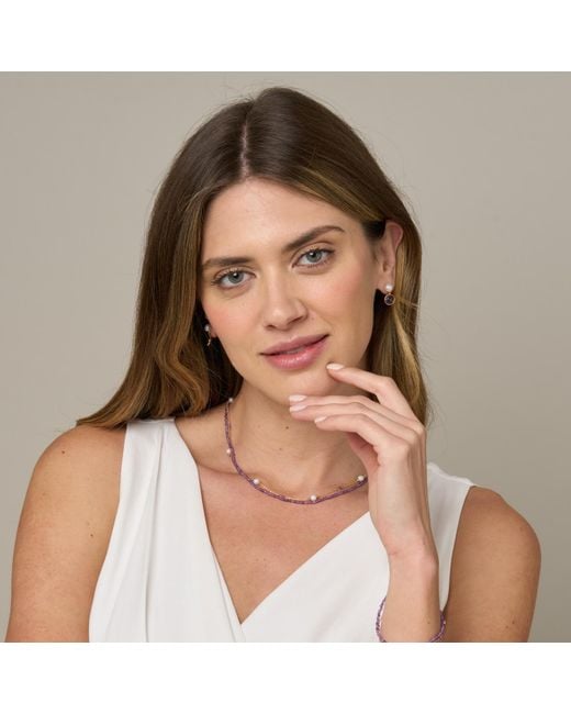 Pearls of the Orient Online Purple Nova Amethyst & Cultured Freshwater Pearl Drop Earrings