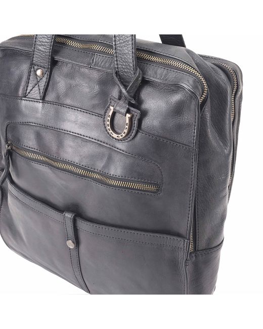 Lloyd Baker Black Charis Leather Backpack