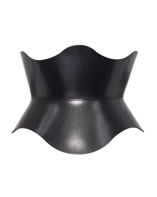 Haute Cuir Black Athena Leather Corset Belt