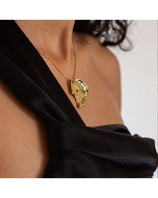 EVA REMENYI Metallic Talisman Moon Necklace