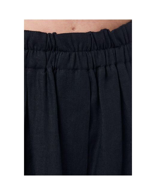 Helen Mcalinden Blue Hepburn Linen Wide Leg Trouser