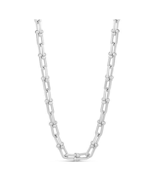SHYMI Metallic Linked U Shape Chain Necklace
