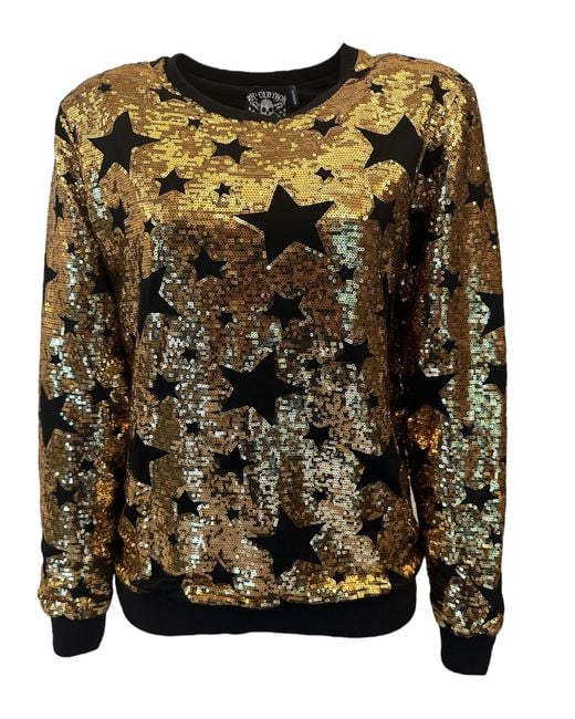 Any Old Iron Black Goldie Sequin Sweatshirt