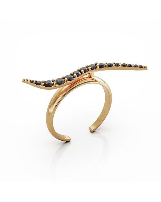 Linda Fiore Metallic Swirl Ring