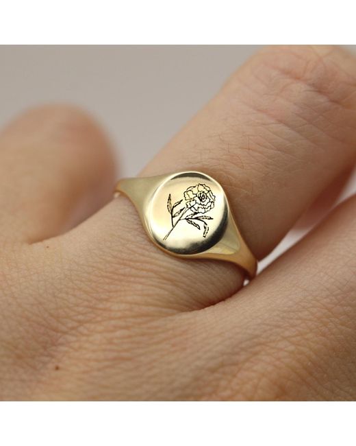 VicStoneNYC Fine Jewelry Metallic Marigold Flower Solid Ring
