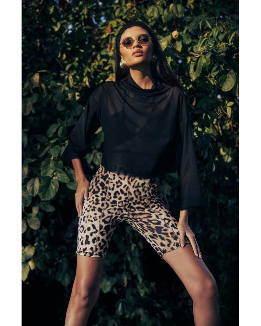 No'design Black Sheer Oversized Crop Top