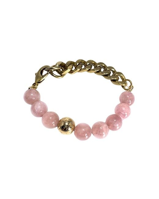 Rachel Nathan Metallic Remix: Madagascar Rose Quartz Bracelet