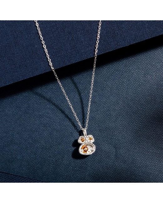 Claire Hill Designs Metallic Citrine Lichen Pendant Necklace