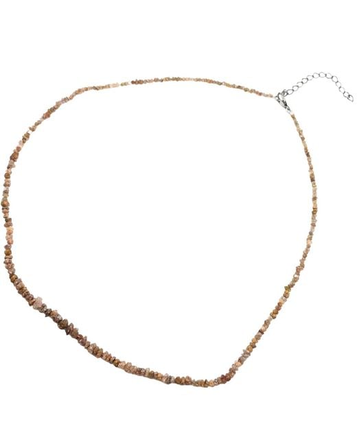 Rahul's Jewels Metallic 16"-18" Adjustable Length Genuine Diamond Rough Strand Necklace