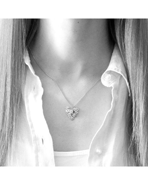Lee Renee Metallic Forget Me Not Heart Necklace –