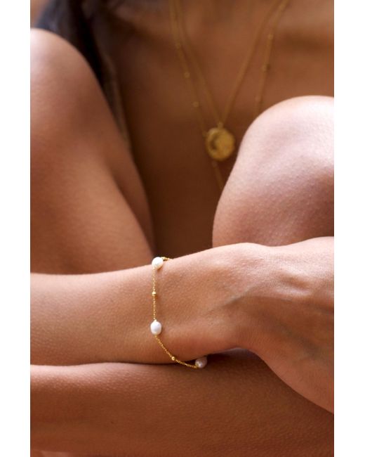 ASSUWA Metallic Aphrodite Pearl Bracelet