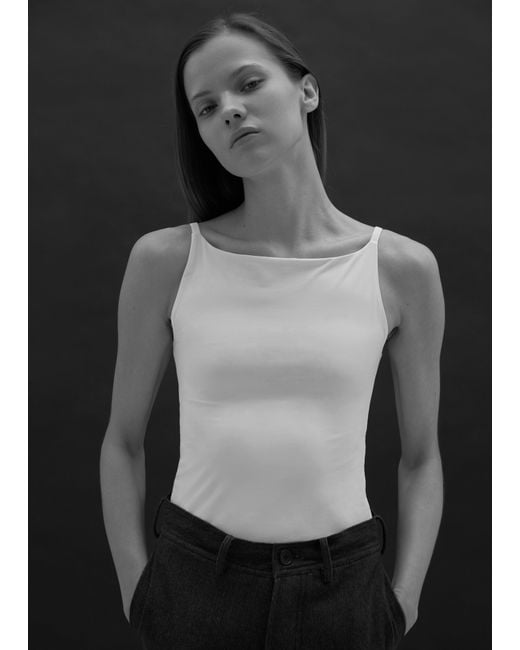 Nike White The Tank – Classic High Neck Tank Top