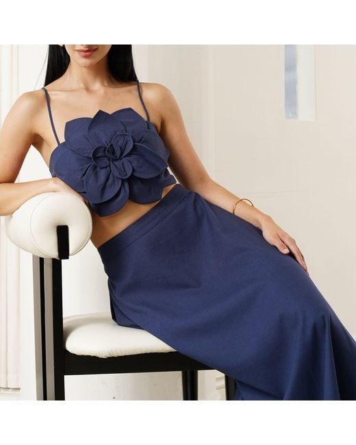 Yumi Kim Blue Juki Linen Skirt