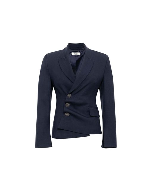 Sélone Blue Maren Asymmetric Tailored Blazer